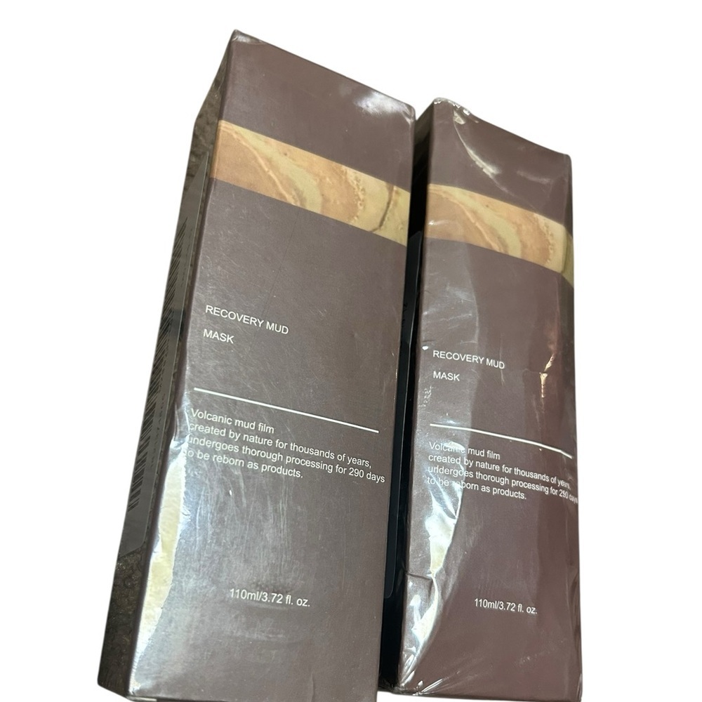 Lot of 2 Recovery Mud Mask 3.71oz/110ml made with volcanic mud film face mask